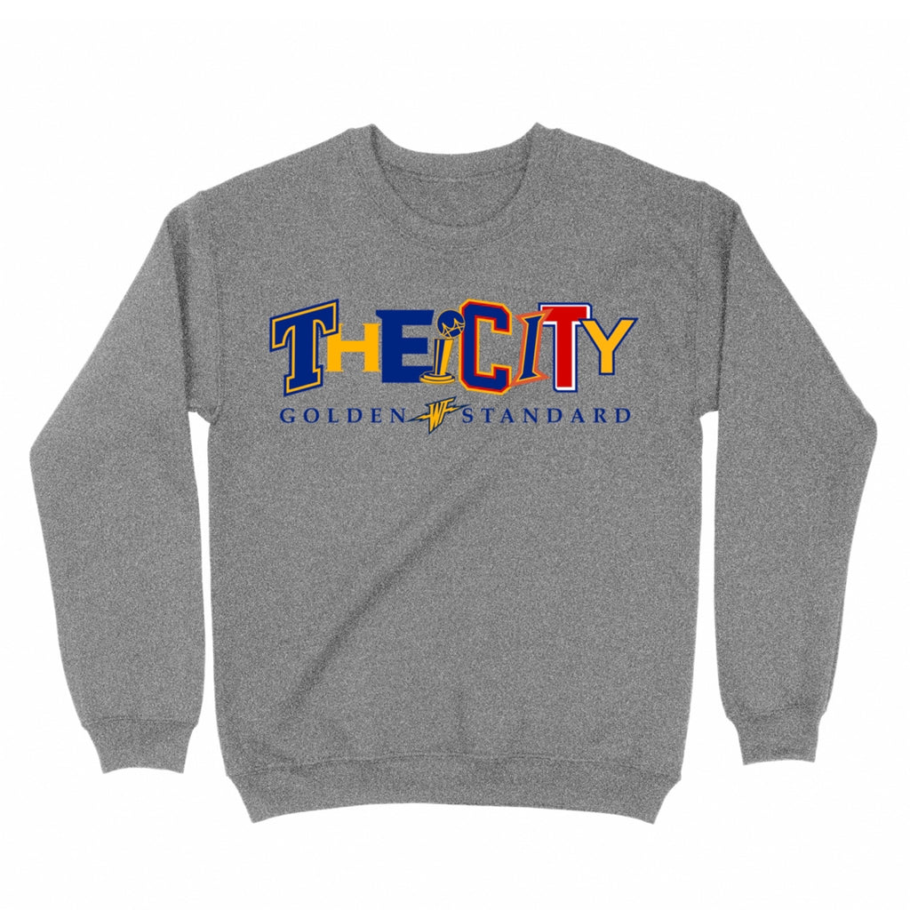 THE CITY MIXED FONT CREWNECK SWEATER
