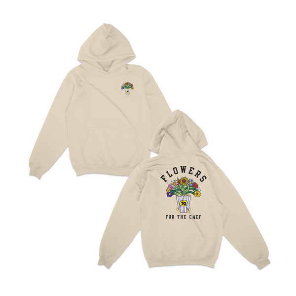 FLOWERS FOR THE CHEF HOODIE (CREAM)